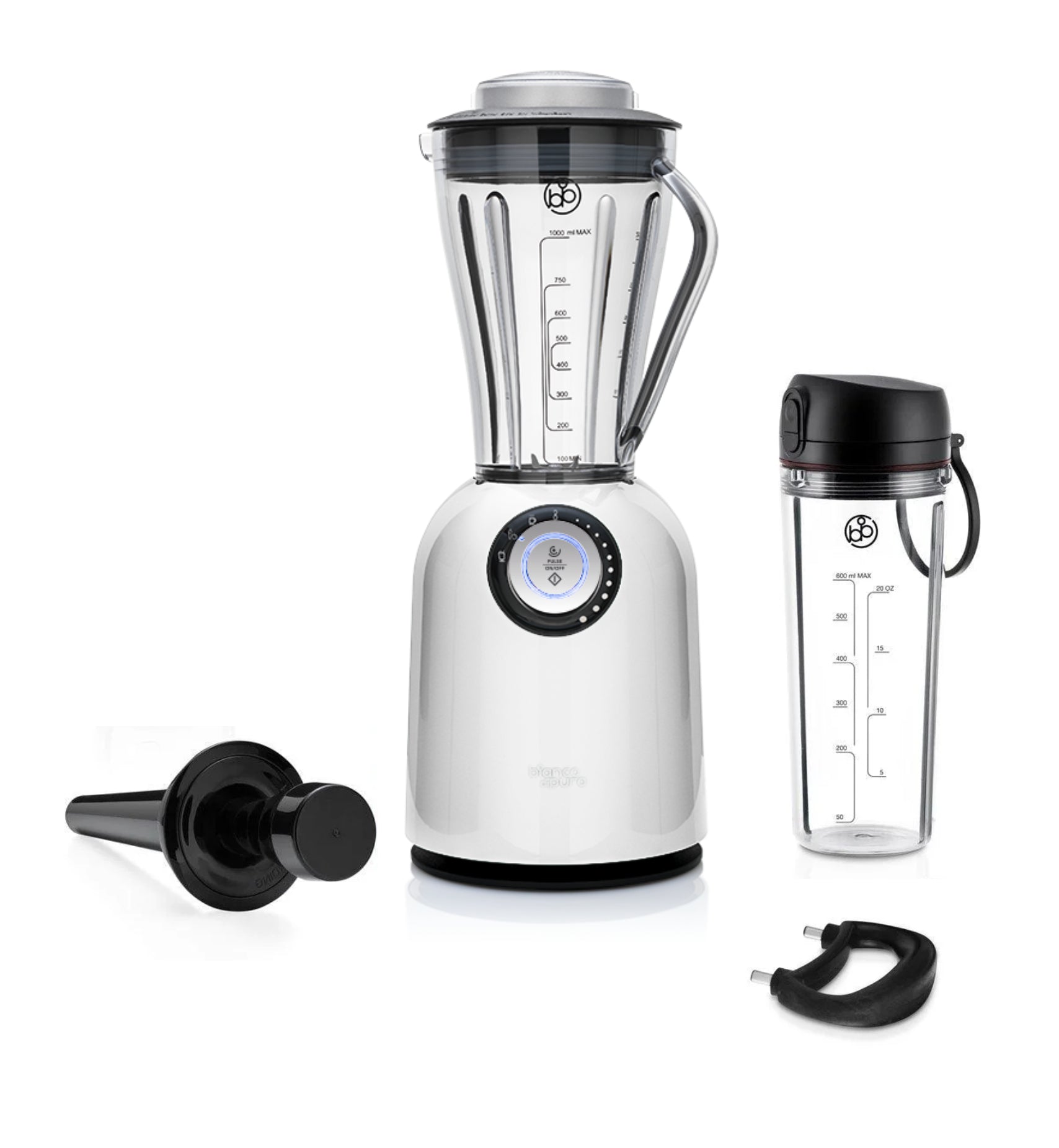 bianco-di-puro-attivo-standmixer-hochleistungsmixer-mit-1-liter-beh-lter-und-to- image 2