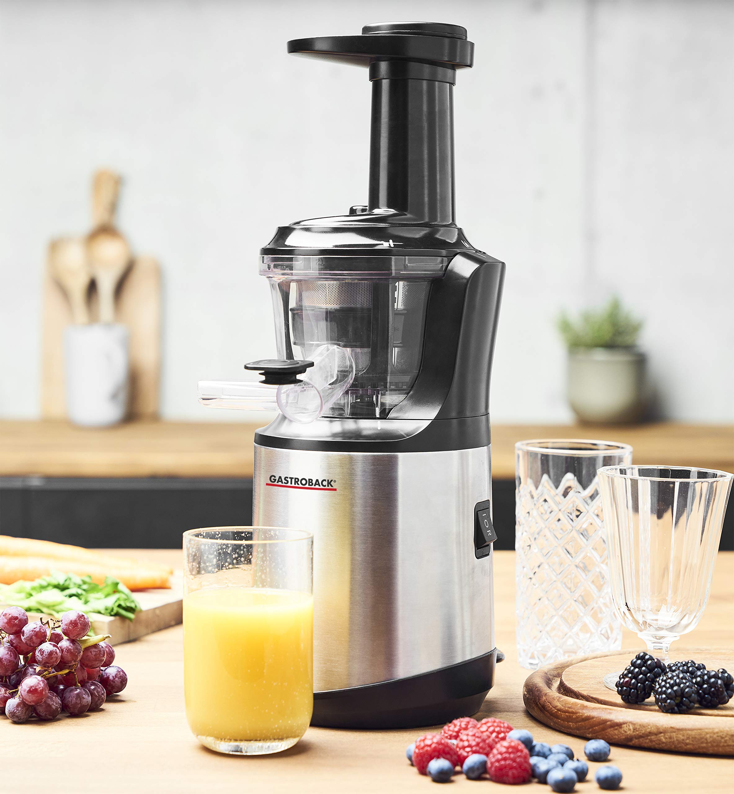 gastroback-slow-juicer-advanced-vital-entsafter-150-watt-schwarz-silber image 6