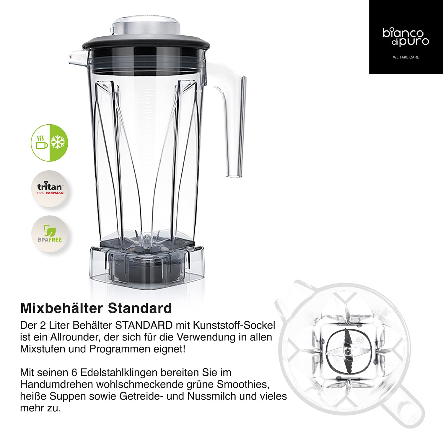 bianco-di-puro-verde-hochleistungsmixer-2-liter image 3