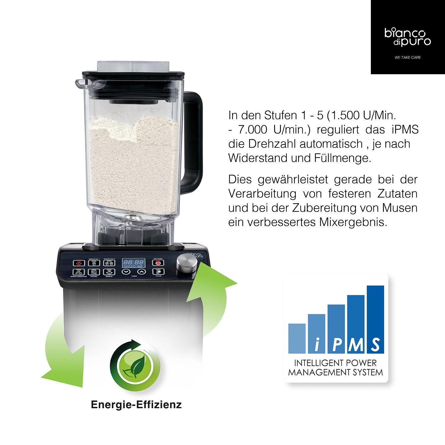 bianco-di-puro-gusto-pro-profi-hochleistungsmixer-mit-b-rstenlosem-dc-motor image 4