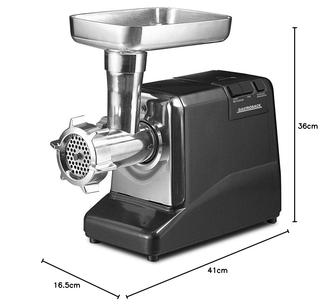 gastroback-41402-fleischwolf-pro-1000-watt-edelstahl-kreuzmesser-schwarz image 6