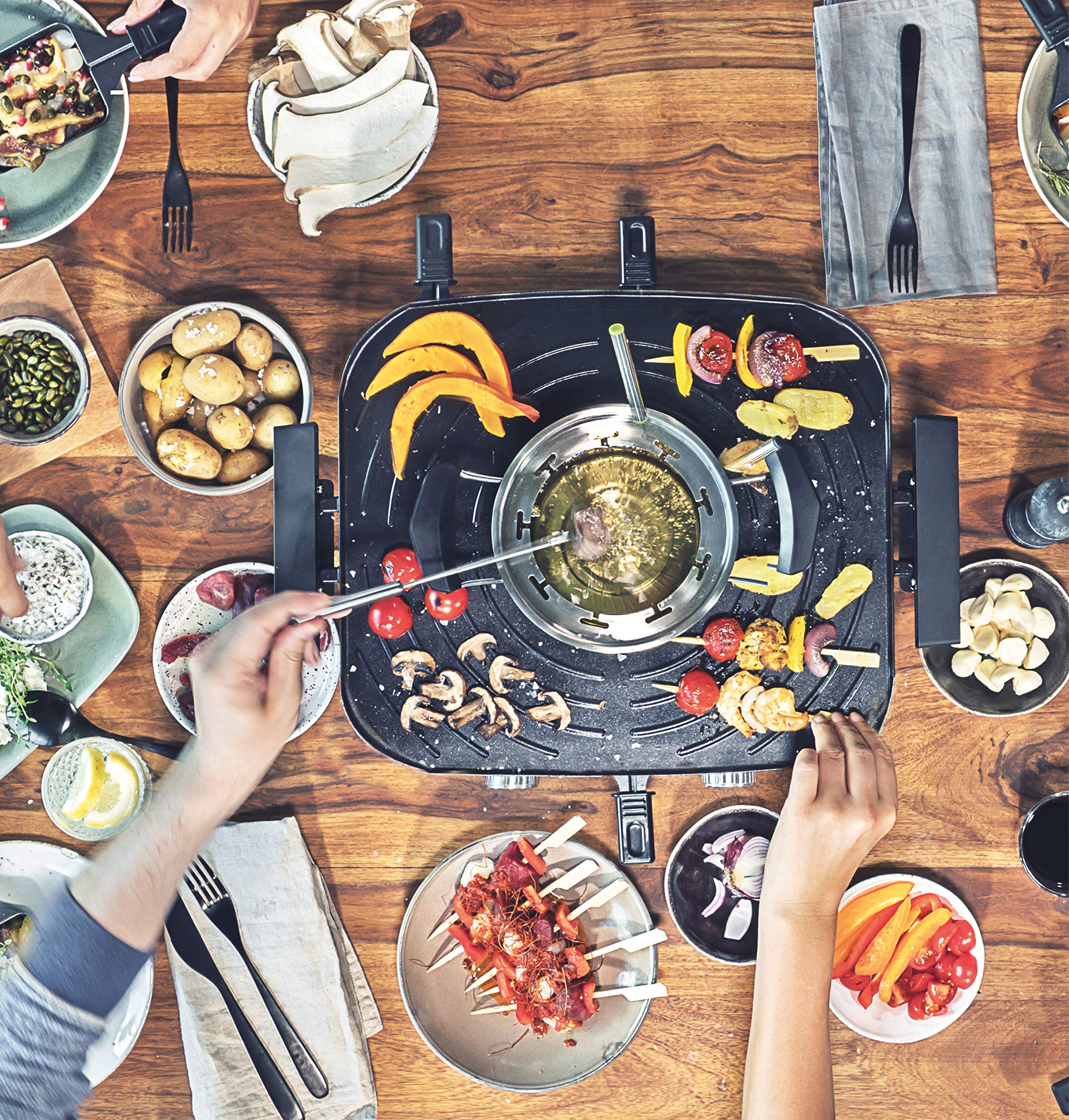 gastroback-42567-raclette-fondue-set-family-and-friends-2-in-1-design-table-gril image 3