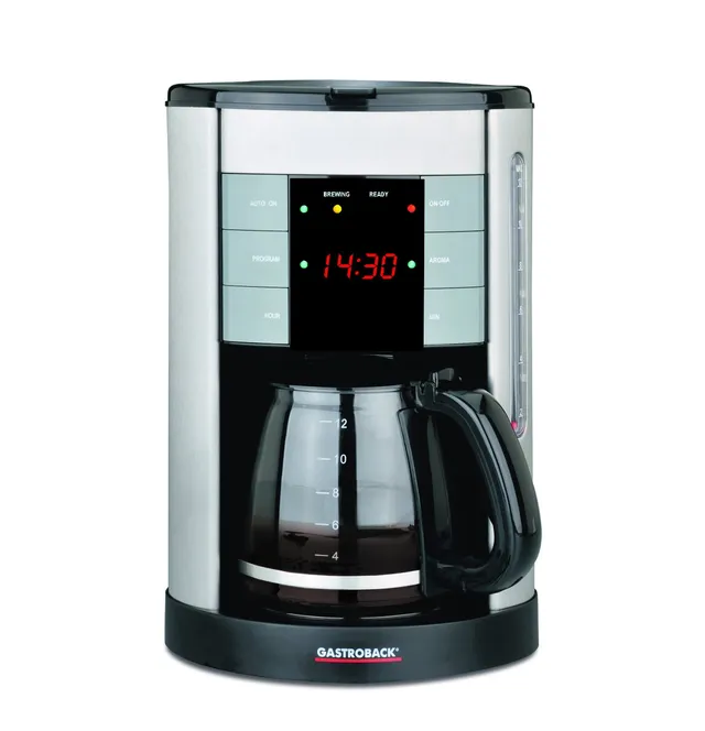 gastroback-design-coffee-aroma-plus-filterkaffeemaschine-12-tassen-silber-1-7-li image 1