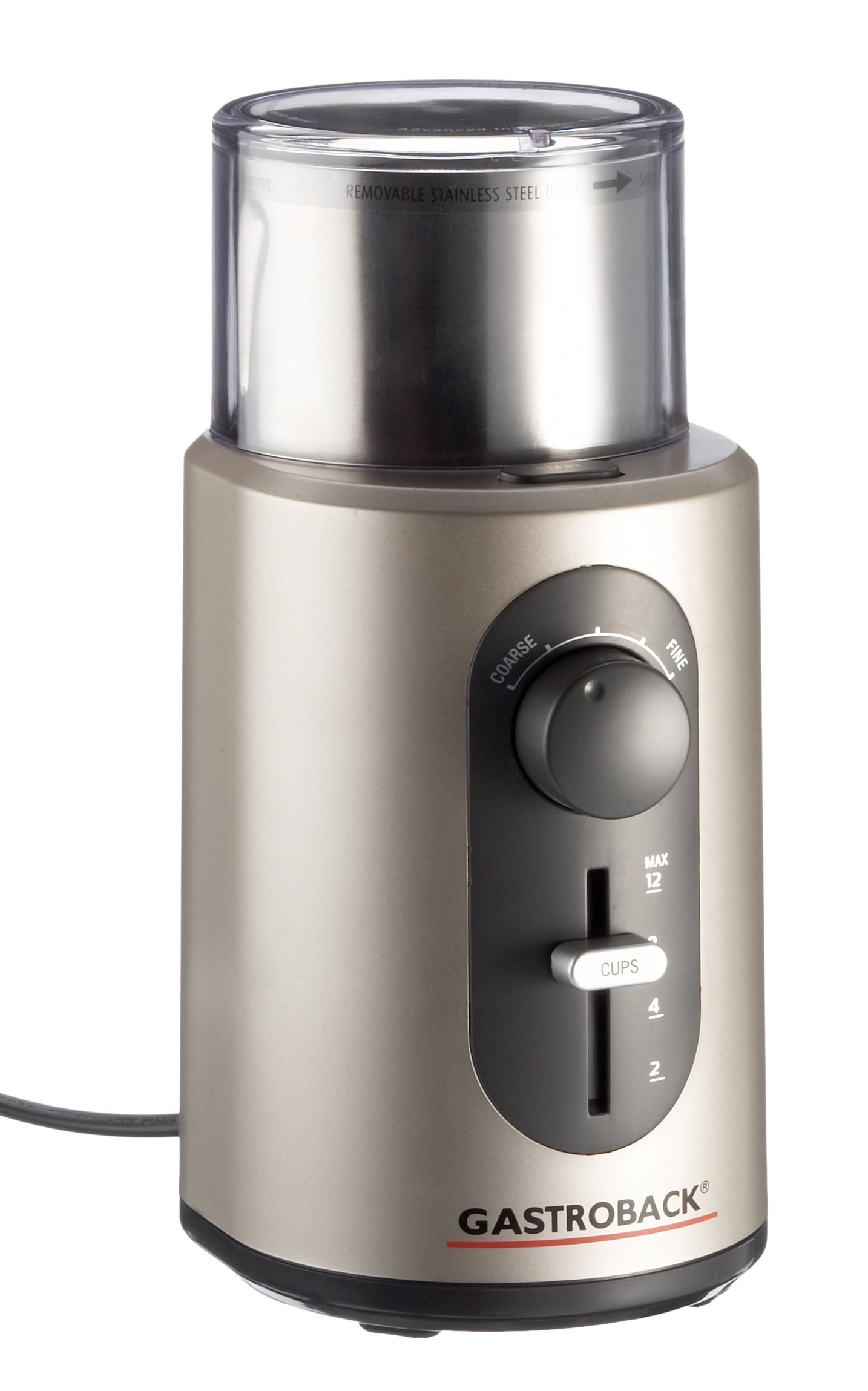 gastroback-42601-design-kaffeem-hle-basic-edelstahl-grau image 1
