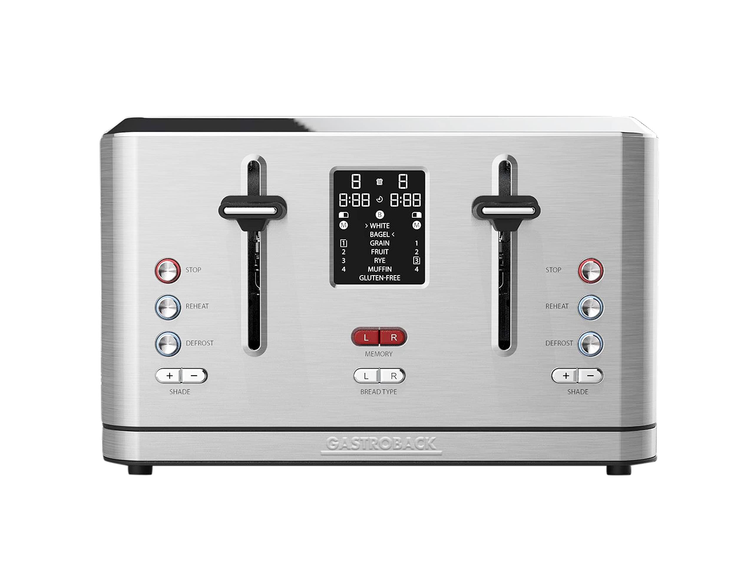 gastroback-42396-design-toaster-digital-4s-4-scheiben-950-watt-edelstahl image 1