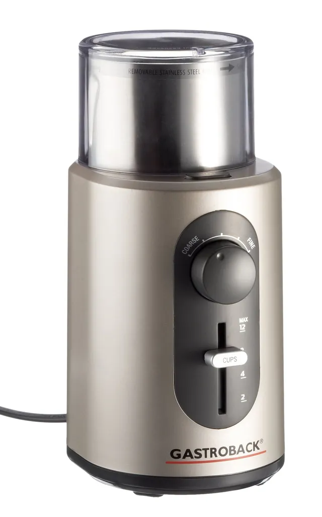 gastroback-42601-design-kaffeem-hle-basic-edelstahl-grau image 1