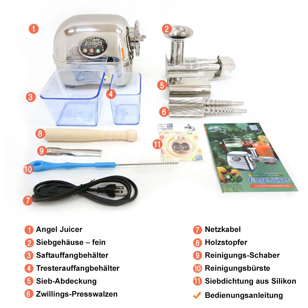 angel-juicer-8500s-slow-juicer-edelstahl-entsafter-zwillingspresswalzen image 5