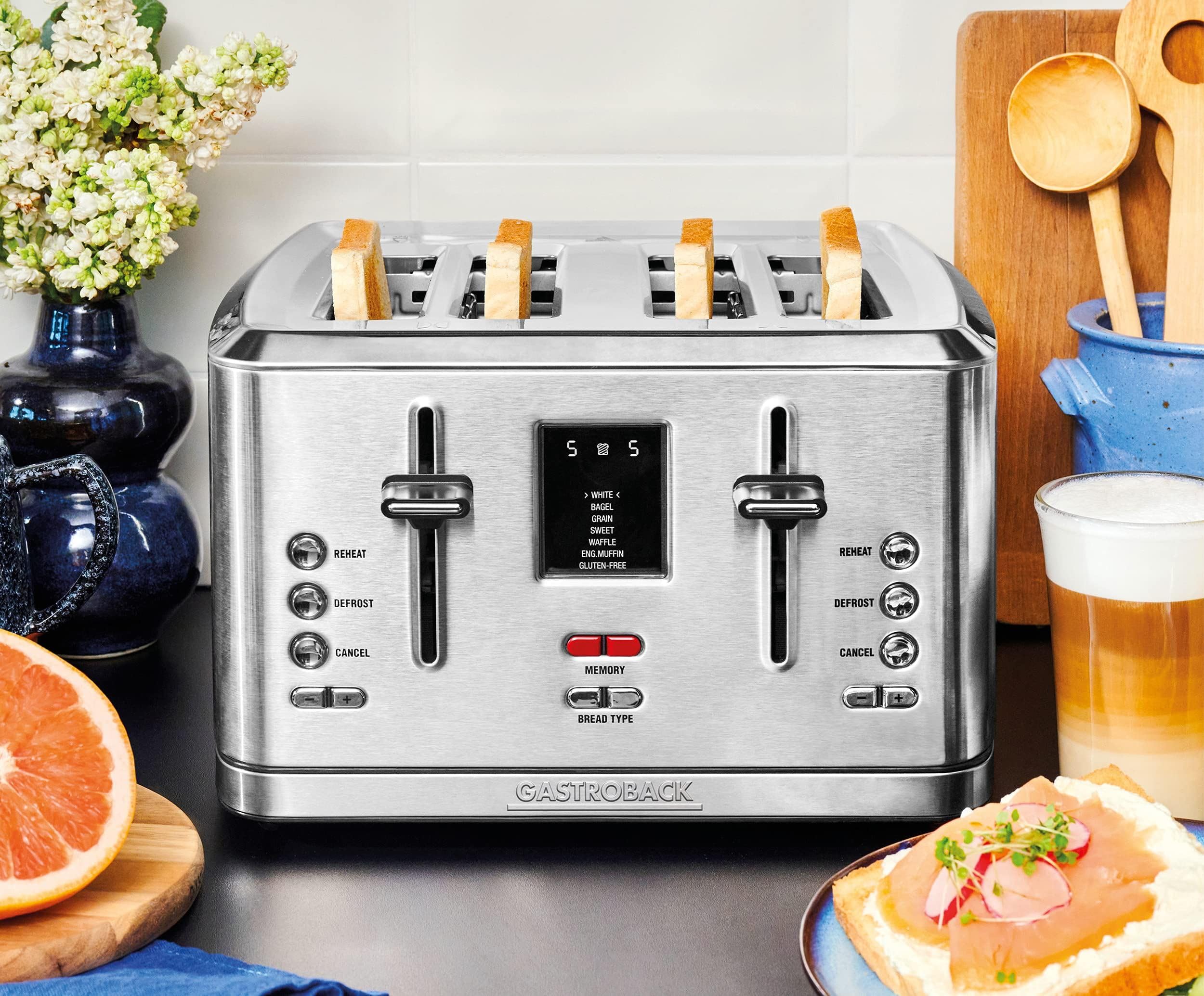 gastroback-42396-design-toaster-digital-4s-4-scheiben-950-watt-edelstahl image 5