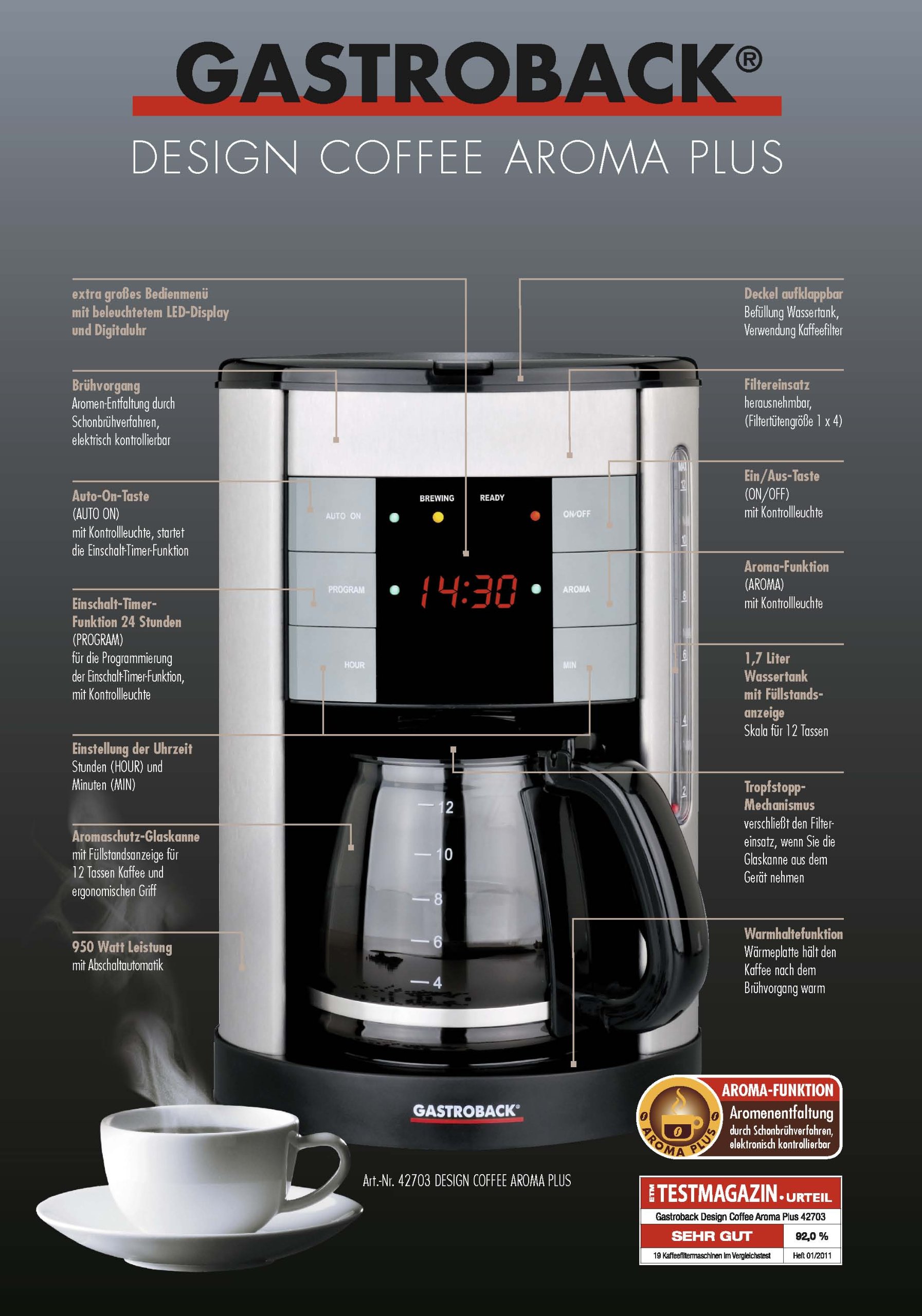 gastroback-design-coffee-aroma-plus-filterkaffeemaschine-12-tassen-silber-1-7-li image 4