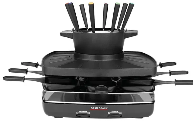 gastroback-42567-raclette-fondue-set-family-and-friends-2-in-1-design-table-gril image 1