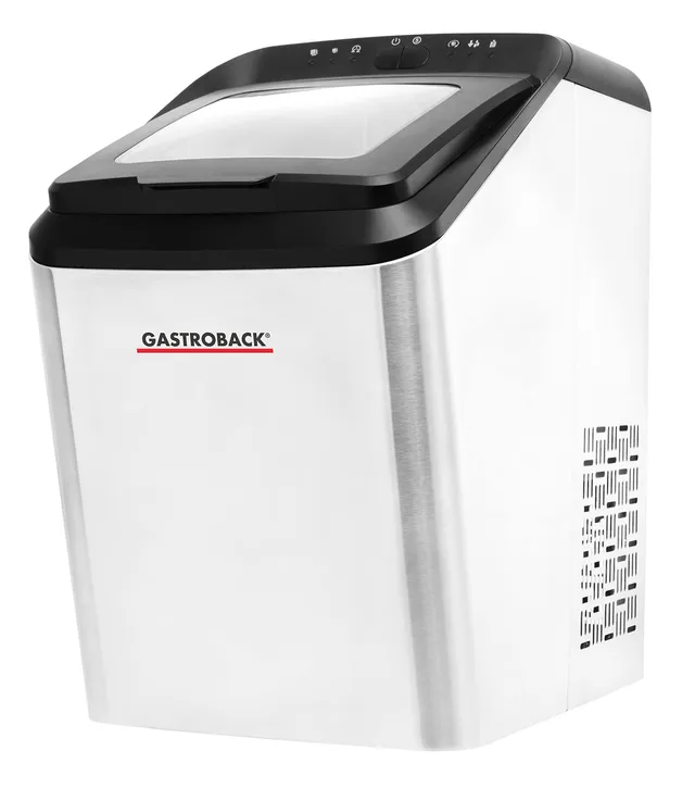 gastroback-41143-bartender-pro-eisw-rfelbereiter-schwarz-silber-15-kg-tag image 1