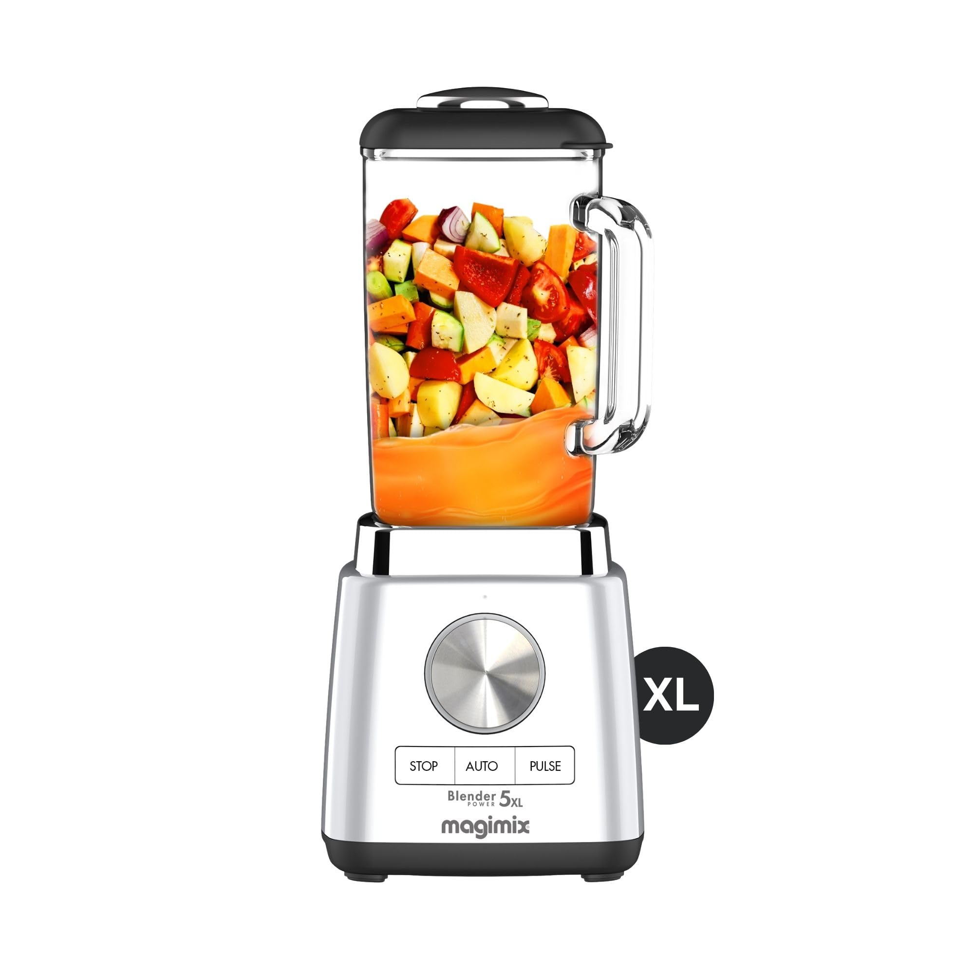 magimix-power-5-xl-standmixer-2-8-l-borosilikat-chrom-matt-1500-w image 1