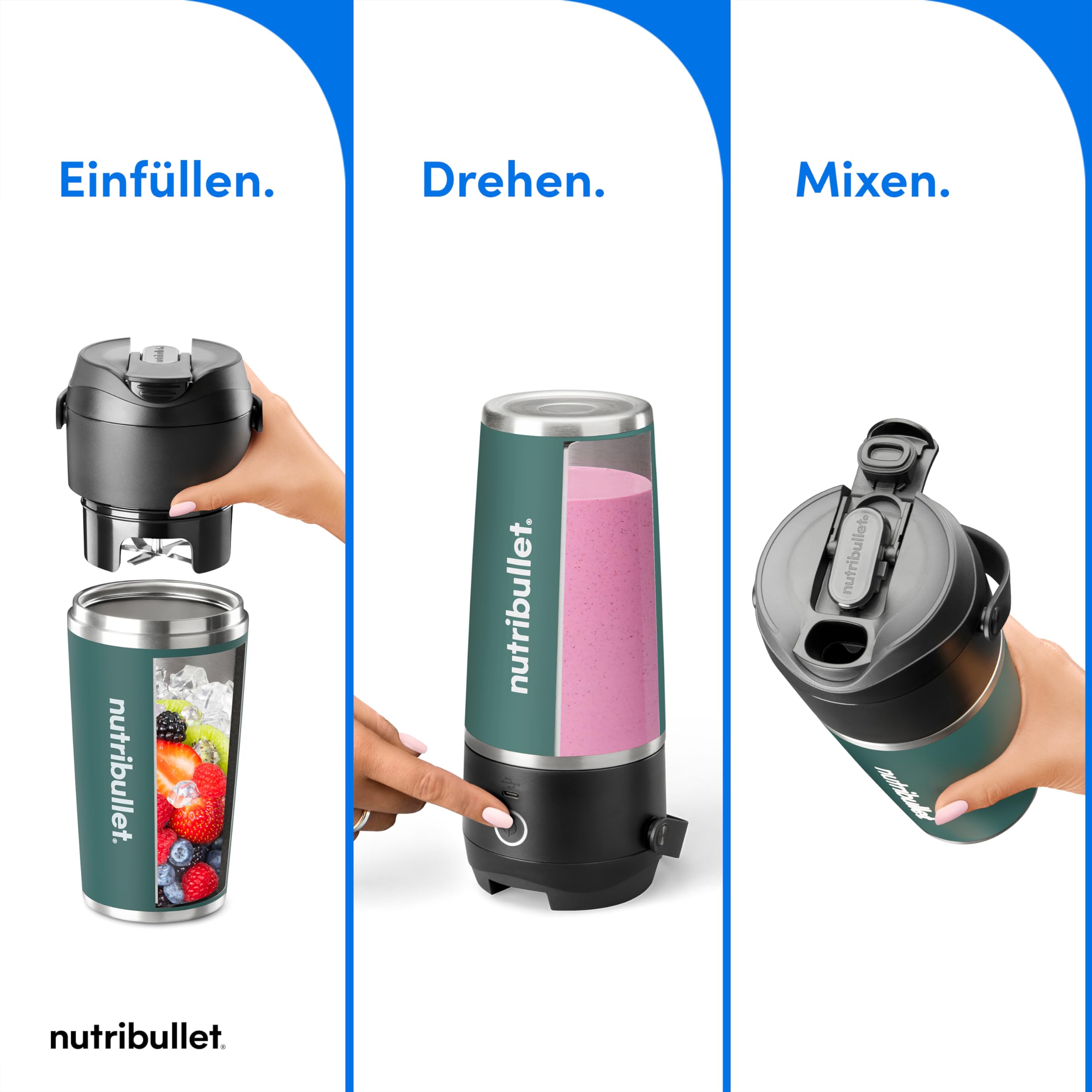 nutribullet-flip-nbp016euc-tragbarer-mixer-to-go-590-ml-edelstahl-usb-c-eucalypt image 3