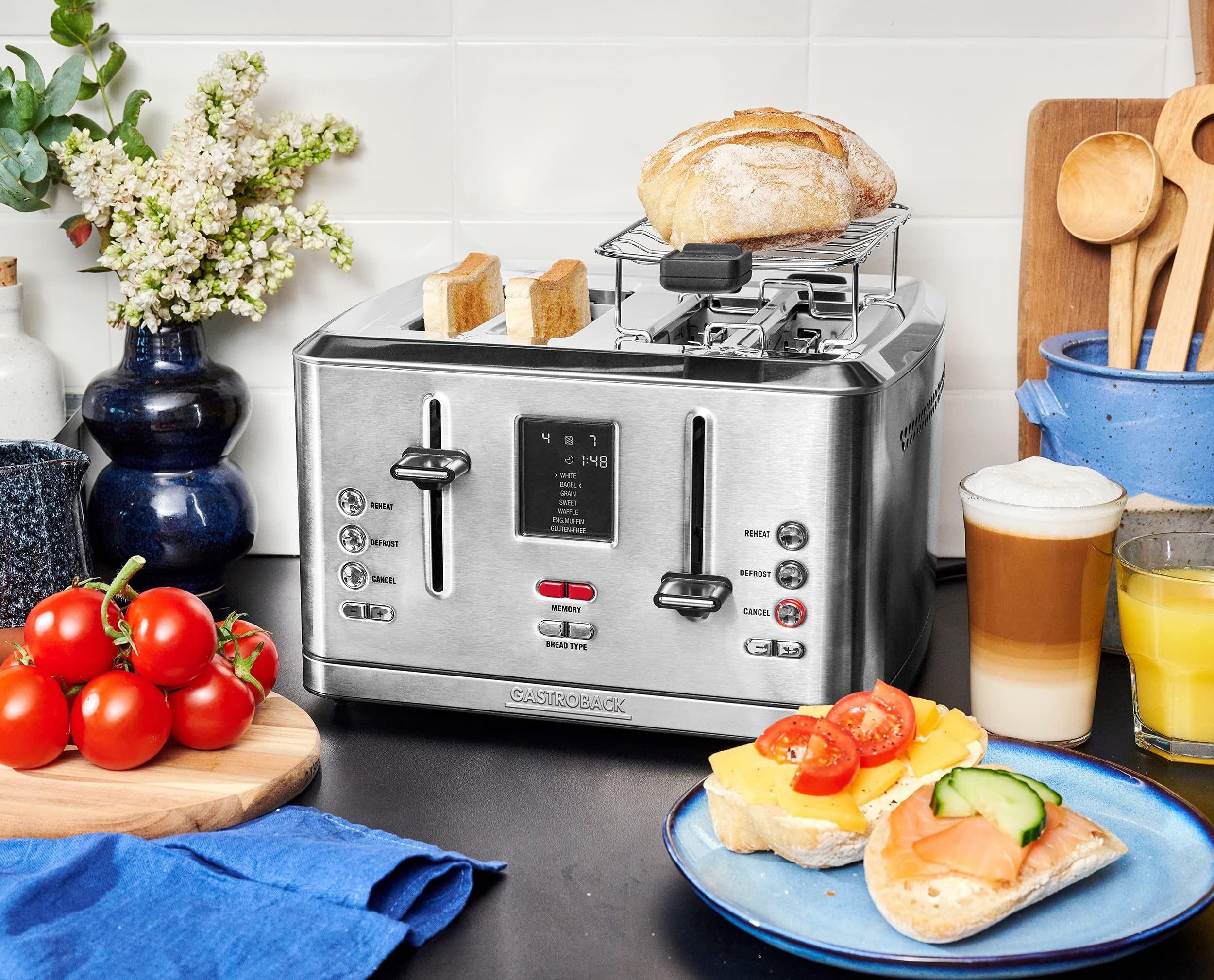 gastroback-42396-design-toaster-digital-4s-4-scheiben-950-watt-edelstahl image 4