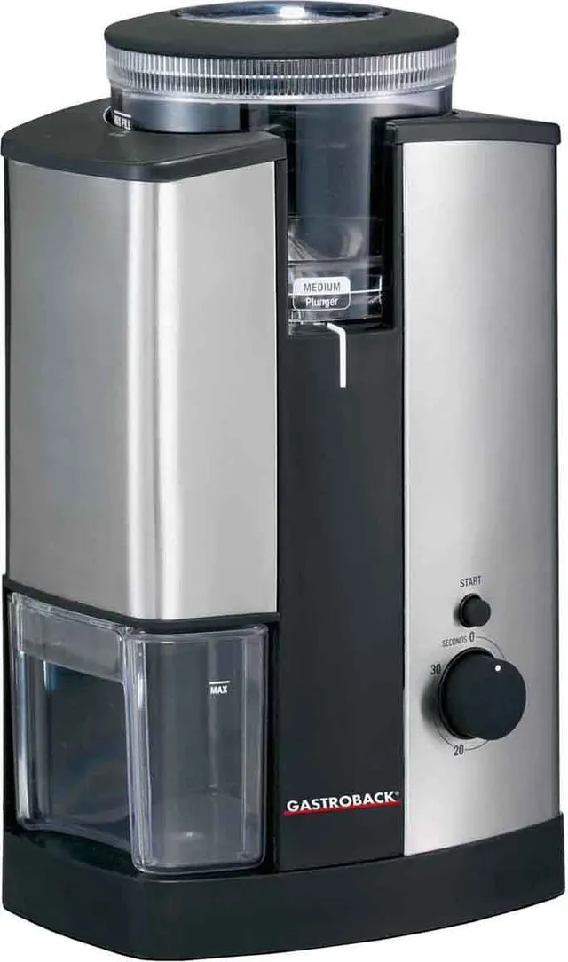 gastroback-design-kaffeem-hle-advanced-kegelmahlwerk-silber-schwarz image 1