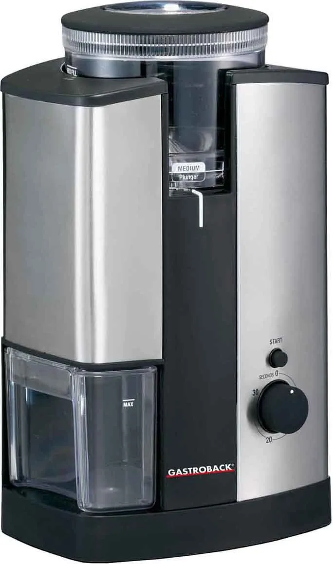 gastroback-design-kaffeem-hle-advanced-kegelmahlwerk-silber-schwarz image 1